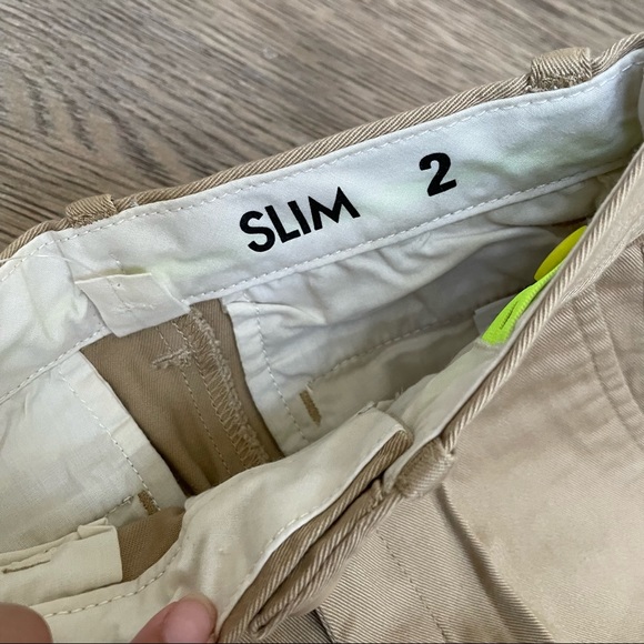 NWT JCrew Crewcuts youth boys chino pants size 2. slim fit. - Picture 2 of 3